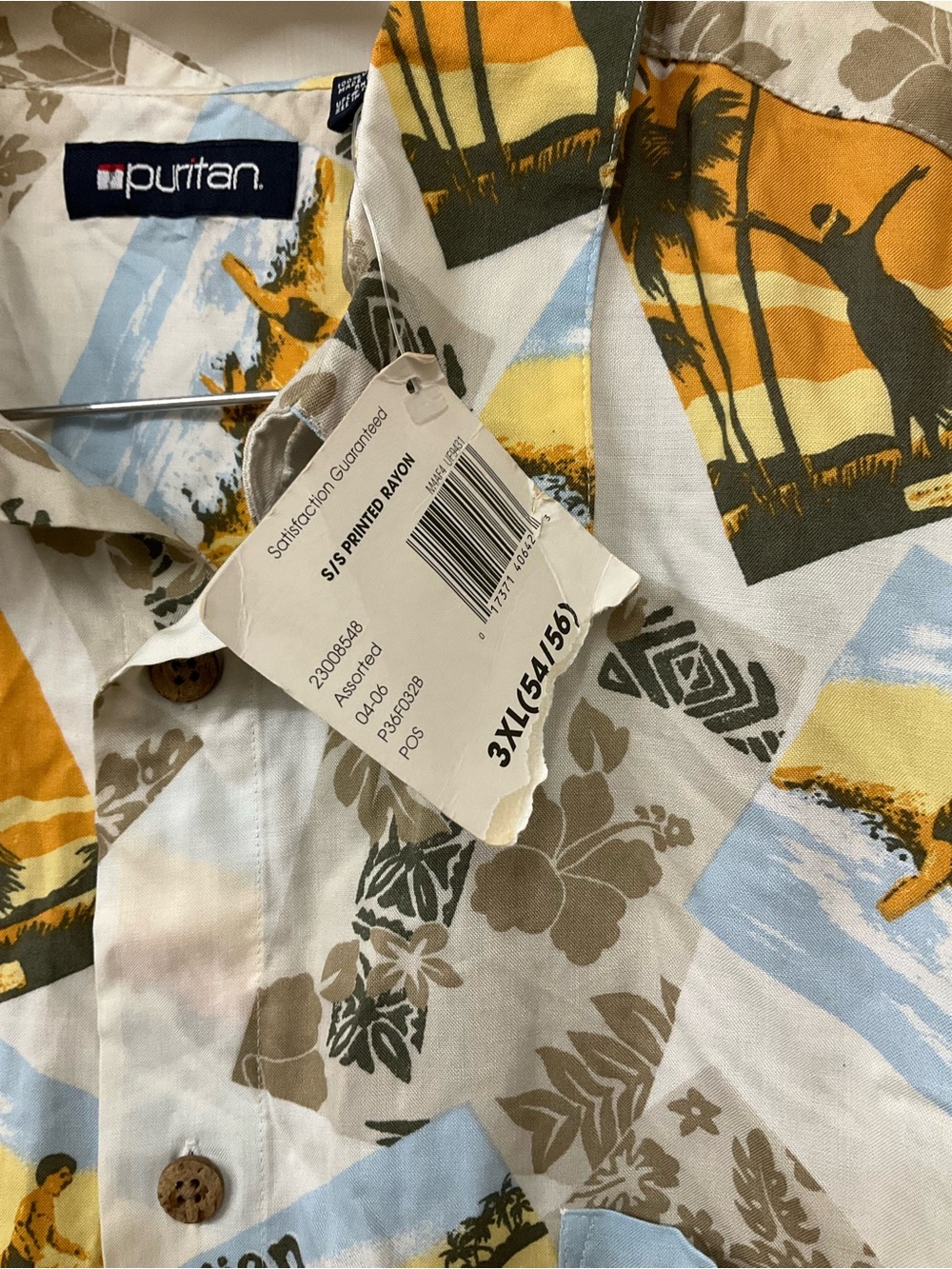 NWT Puritan Rayon Hawaiian Shirt 3XL - Picture 4 of 4